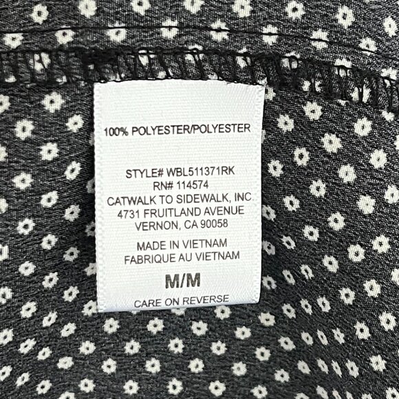 Vintage Inspired Pleione Black & White Polka Dot Ruffle Blouse Size Medium - Picture 12 of 12